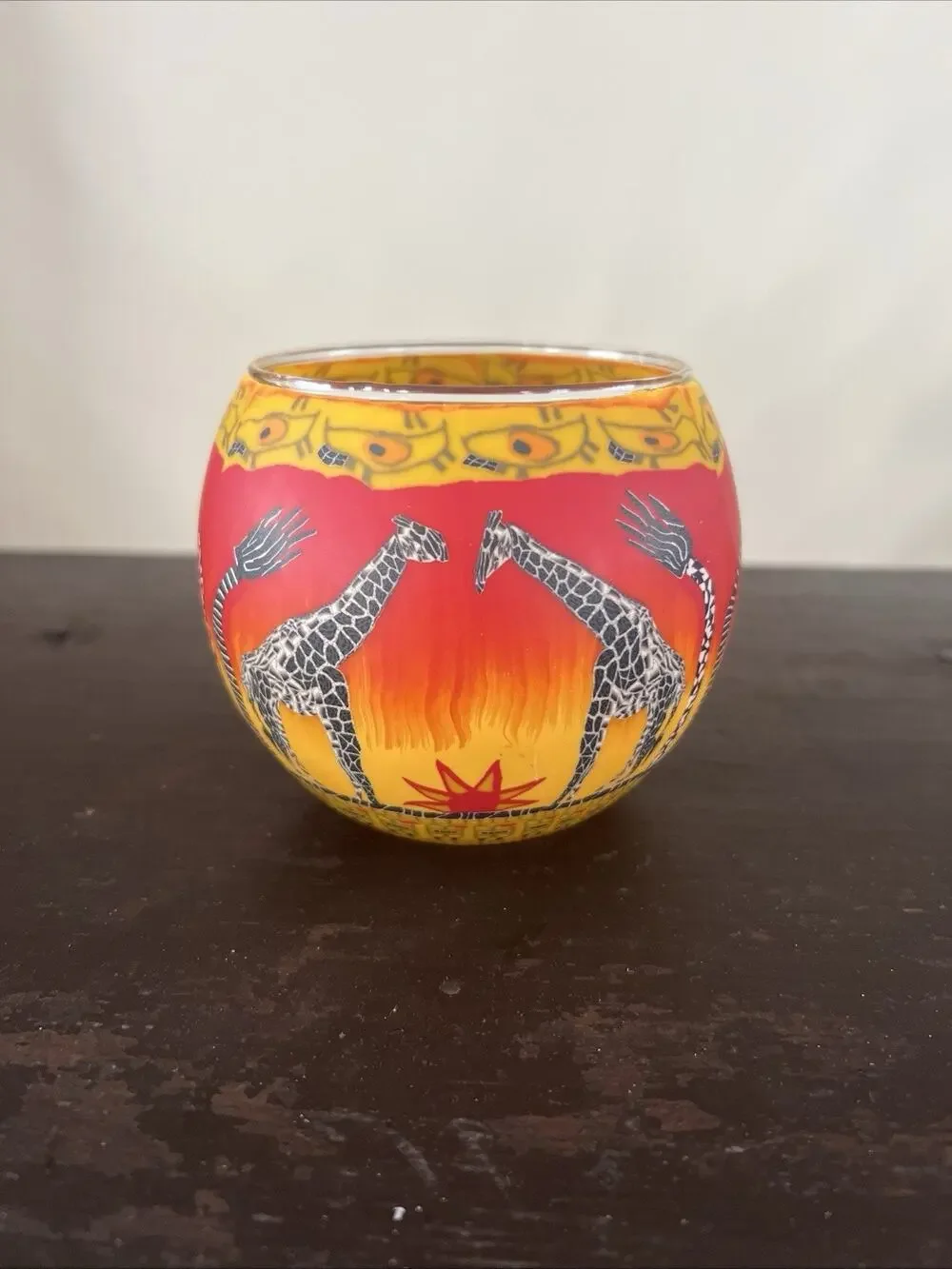 Leuchtglas Giraffe/Safari German Tealight Candle Holder, Hellmann-Versand
